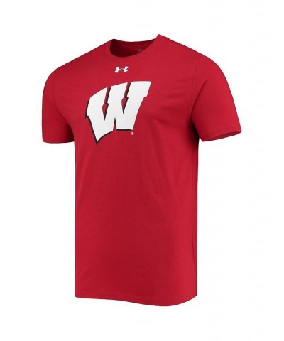 Men's Red Wisconsin Badgers School Logo Performance Cotton T-shirt $23.84 T-Shirts