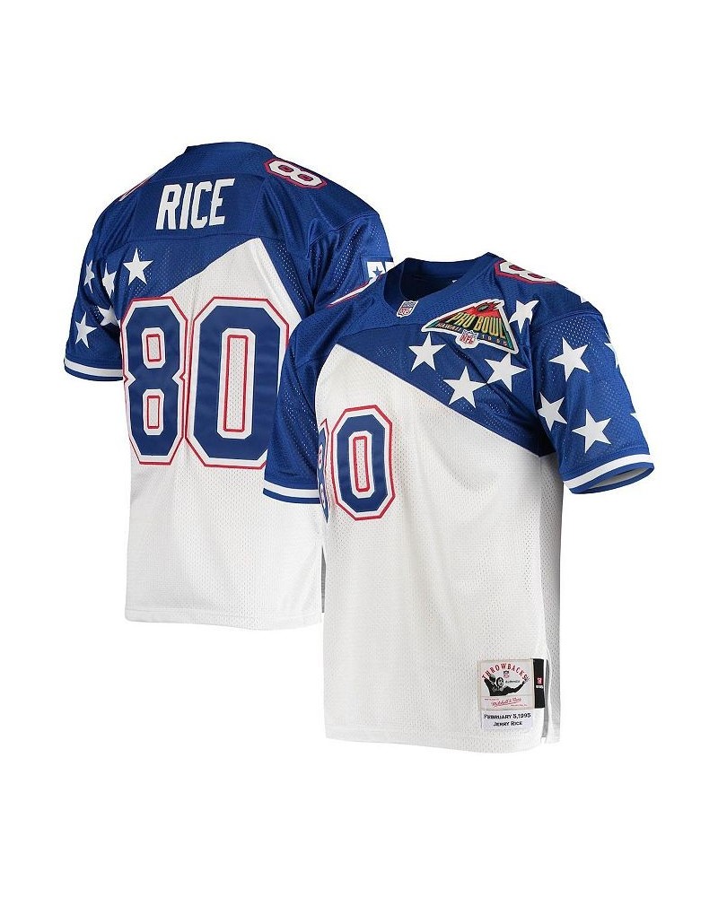 Men's Jerry Rice White, Blue NFC 1994 Pro Bowl Authentic Jersey $120.90 Jersey