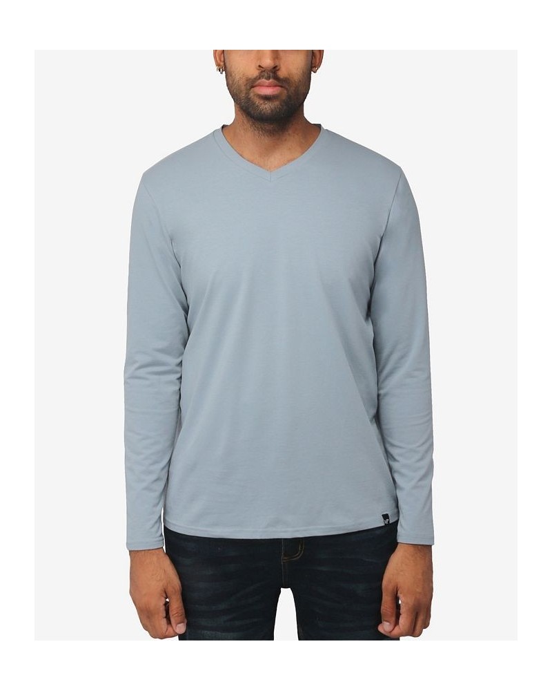 Men's Soft Stretch V-Neck Long Sleeve T-shirt PD13 $21.56 T-Shirts