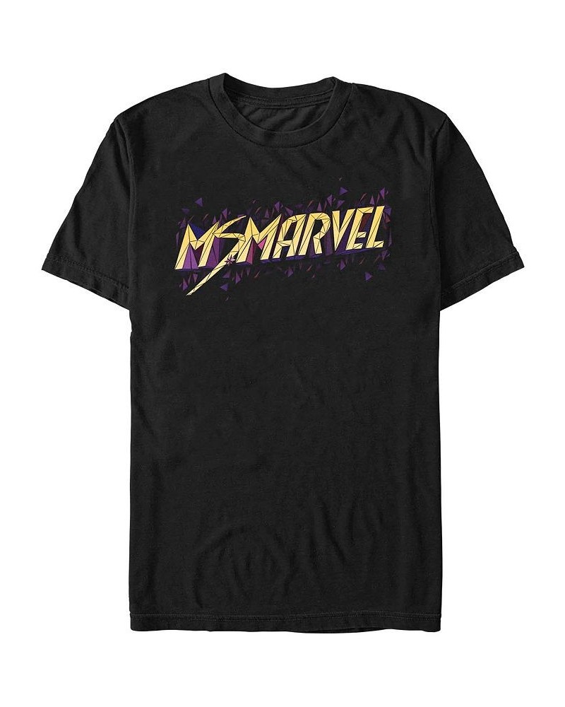 Men's Marvel Likeness Ms. Marvel Polygons Short Sleeve T-shirt Black $19.59 T-Shirts