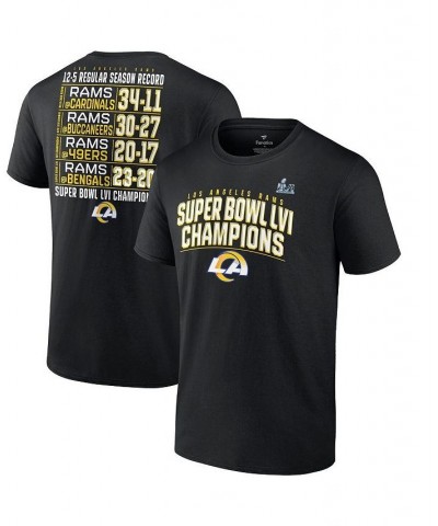 Men's Branded Black Los Angeles Rams Super Bowl LVI Champions Big and Tall Schedule T-shirt $18.04 T-Shirts