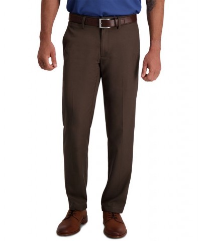 Men's Cool 18 Pro Straight-Fit 4-Way Stretch Moisture-Wicking Non-Iron Dress Pants Brown $22.55 Pants