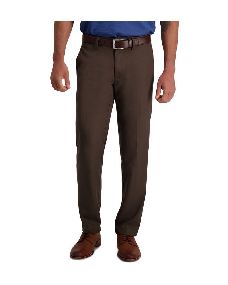 Men's Cool 18 Pro Straight-Fit 4-Way Stretch Moisture-Wicking Non-Iron Dress Pants Brown $22.55 Pants