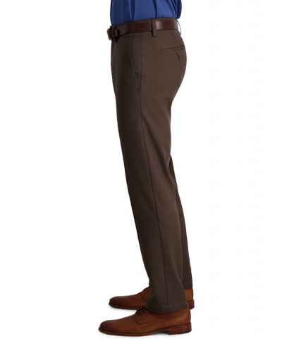 Men's Cool 18 Pro Straight-Fit 4-Way Stretch Moisture-Wicking Non-Iron Dress Pants Brown $22.55 Pants