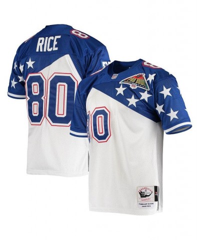 Men's Jerry Rice White, Blue NFC 1994 Pro Bowl Authentic Jersey $120.90 Jersey