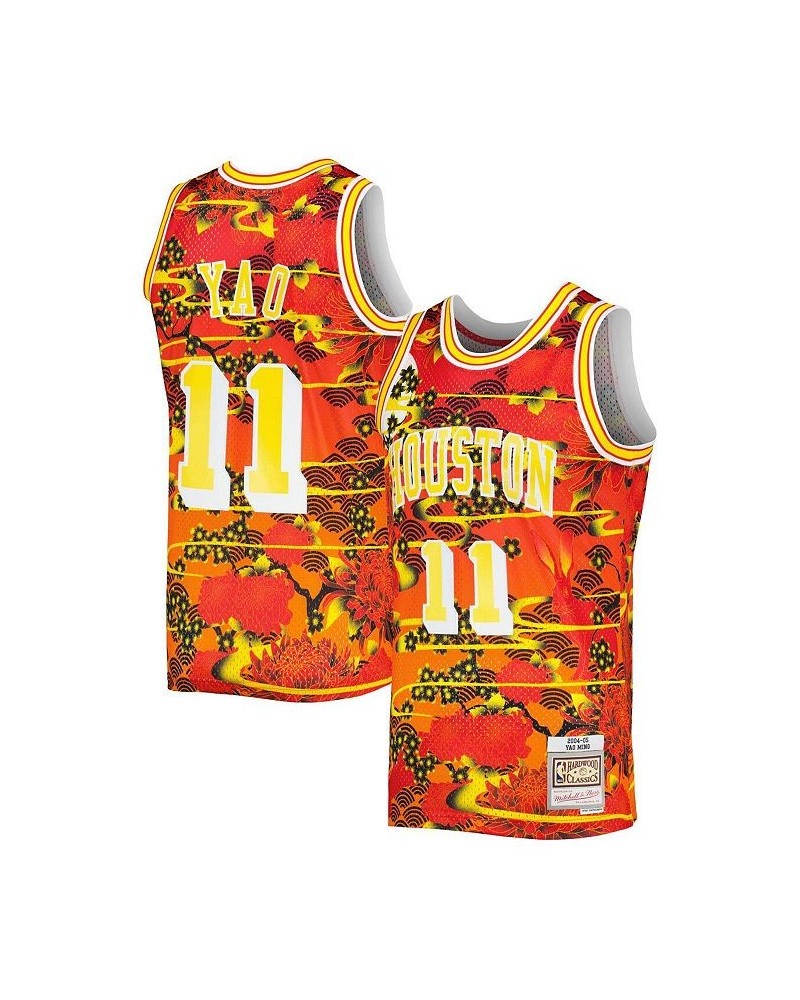 Men's Yao Ming Red Houston Rockets Hardwood Classics Lunar New Year Swingman Jersey $59.22 Jersey