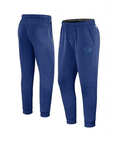 Men's Branded Blue Tampa Bay Lightning Authentic Pro Team Travel and Training Sweatpants $35.77 Pants