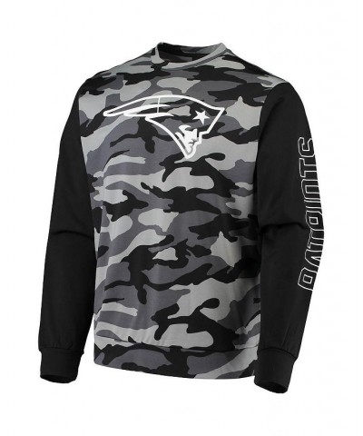 Men's Black New England Patriots Camo Long Sleeve T-shirt $27.45 T-Shirts