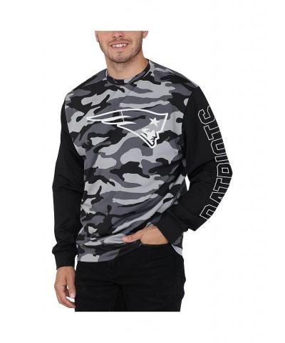 Men's Black New England Patriots Camo Long Sleeve T-shirt $27.45 T-Shirts