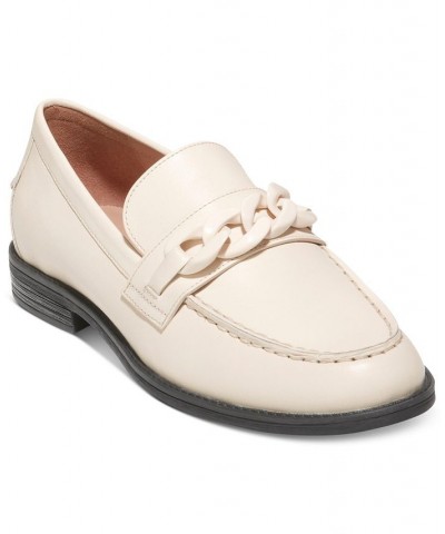 Women's Stassi Chain Loafer Flats White $54.00 Shoes