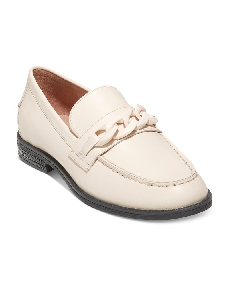 Women's Stassi Chain Loafer Flats White $54.00 Shoes