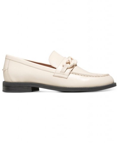 Women's Stassi Chain Loafer Flats White $54.00 Shoes