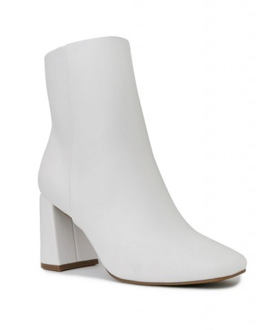 Women's Element Square Toe Dress Booties White $40.00 Shoes