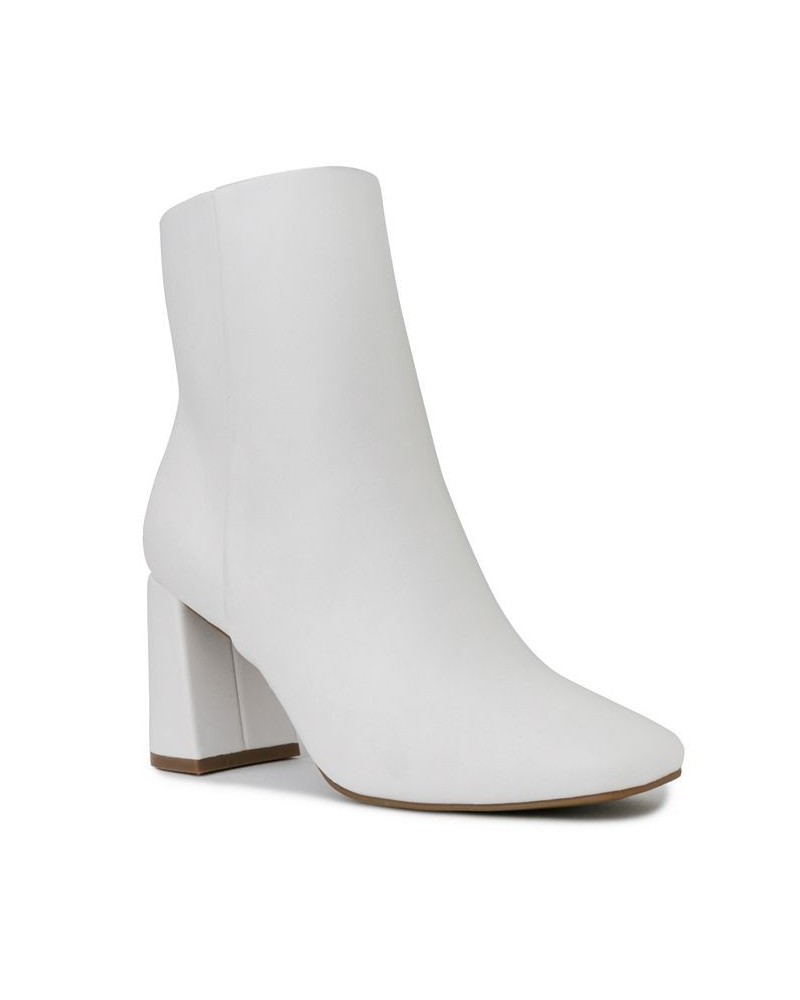 Women's Element Square Toe Dress Booties White $40.00 Shoes