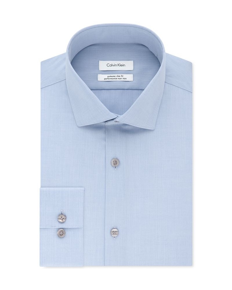 Calvin Klein Men's STEEL Extra-Slim Fit Non-Iron Performance Herringbone Dress Shirt PD04 $25.37 Dress Shirts