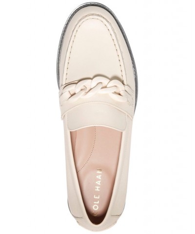 Women's Stassi Chain Loafer Flats White $54.00 Shoes