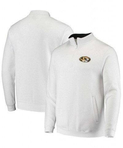 Men's White Missouri Tigers Tortugas Logo Quarter-Zip Jacket $32.99 Sweatshirt