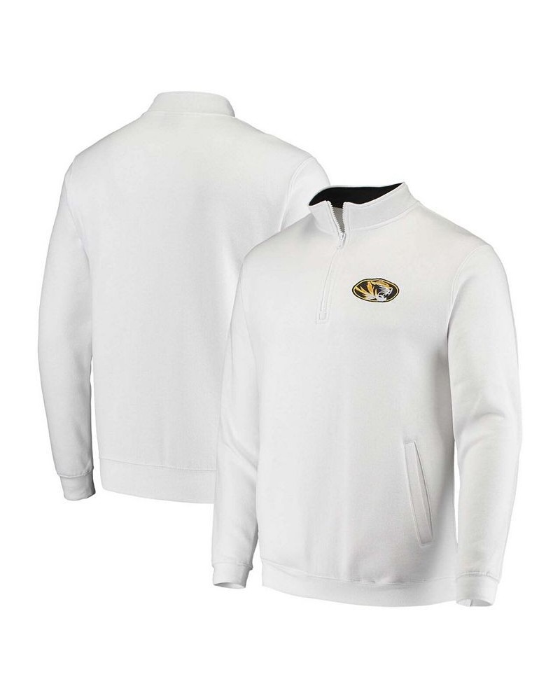 Men's White Missouri Tigers Tortugas Logo Quarter-Zip Jacket $32.99 Sweatshirt