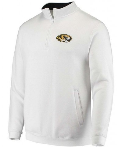 Men's White Missouri Tigers Tortugas Logo Quarter-Zip Jacket $32.99 Sweatshirt