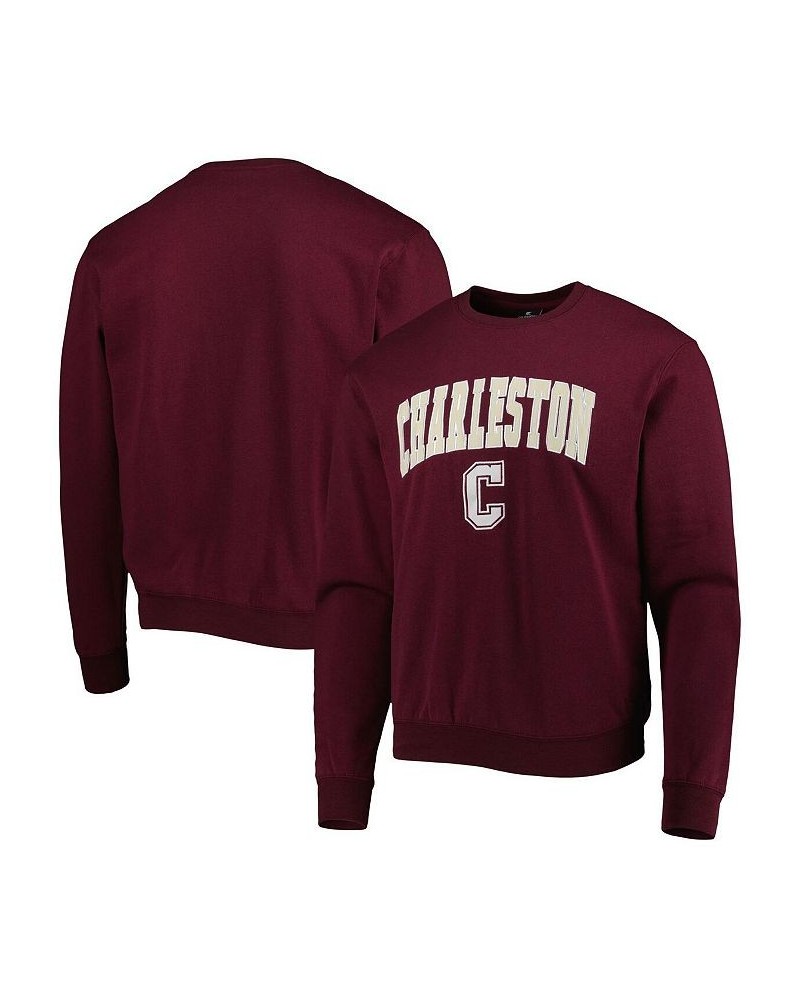 Men's Maroon Charleston Cougars Arch Over Logo Pullover Sweatshirt $20.00 Sweatshirt