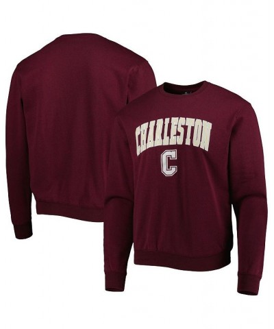 Men's Maroon Charleston Cougars Arch Over Logo Pullover Sweatshirt $20.00 Sweatshirt