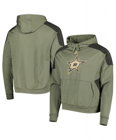 Men's Olive Dallas Stars Military-Inspired Appreciation Primegreen Pullover Hoodie $36.00 Sweatshirt