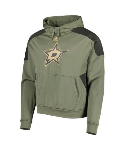 Men's Olive Dallas Stars Military-Inspired Appreciation Primegreen Pullover Hoodie $36.00 Sweatshirt