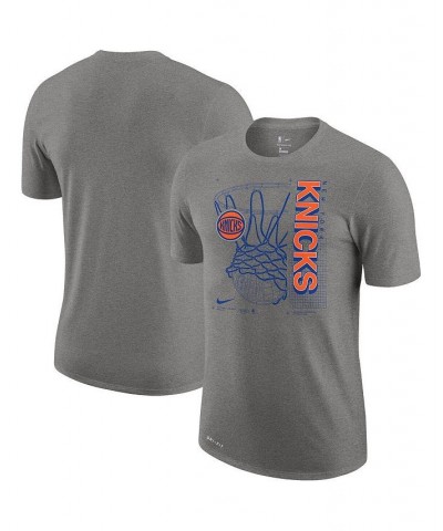 Men's Heathered Gray New York Knicks Essential Hoop Performance T-shirt $16.92 T-Shirts