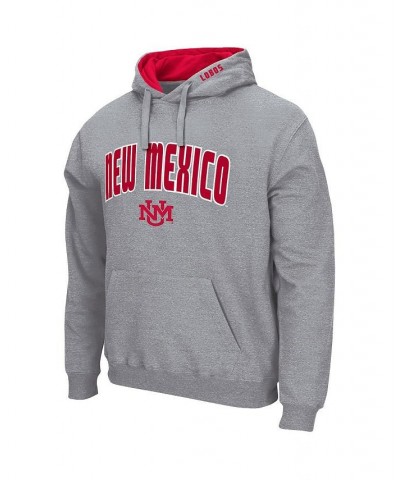 Men's Heathered Gray New Mexico Lobos Arch and Logo Pullover Hoodie $31.34 Sweatshirt