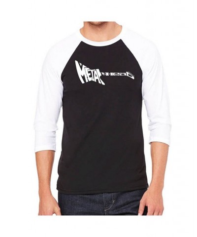 Metal Head Men's Raglan Word Art T-shirt Black $24.29 T-Shirts