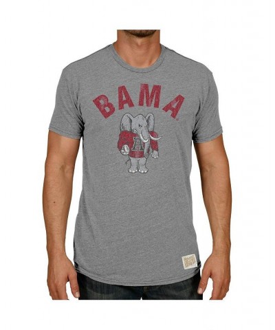 Men's Heathered Gray Alabama Crimson Tide Vintage-Like Tri-Blend T-shirt $26.09 T-Shirts