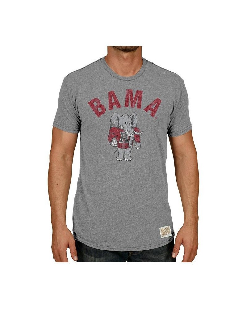 Men's Heathered Gray Alabama Crimson Tide Vintage-Like Tri-Blend T-shirt $26.09 T-Shirts