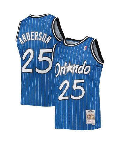 Men's Nick Anderson Blue Orlando Magic 1994-95 Hardwood Classics Swingman Jersey $71.05 Jersey