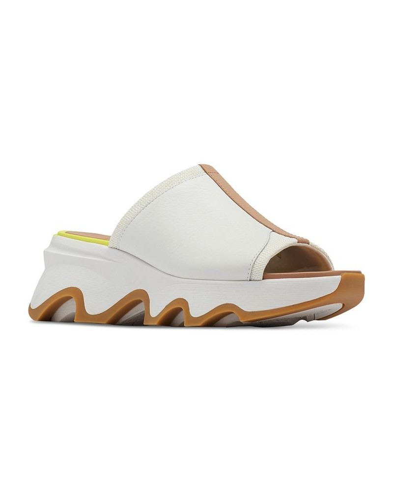 Women's Kinetic Impact Slip-On Wedge Slide Sandals White $43.40 Shoes