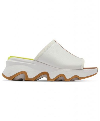 Women's Kinetic Impact Slip-On Wedge Slide Sandals White $43.40 Shoes