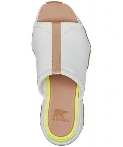 Women's Kinetic Impact Slip-On Wedge Slide Sandals White $43.40 Shoes