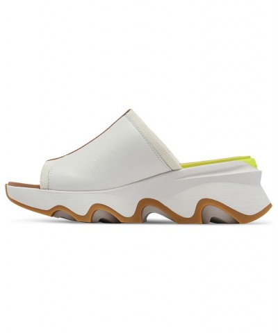 Women's Kinetic Impact Slip-On Wedge Slide Sandals White $43.40 Shoes