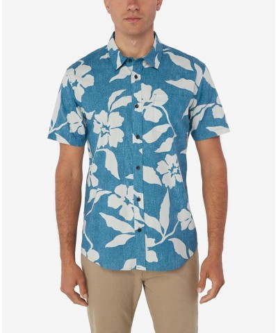 Men's Hilo Tropics Button-Up Shirt Hydro Blue $33.13 Shirts