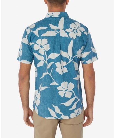 Men's Hilo Tropics Button-Up Shirt Hydro Blue $33.13 Shirts