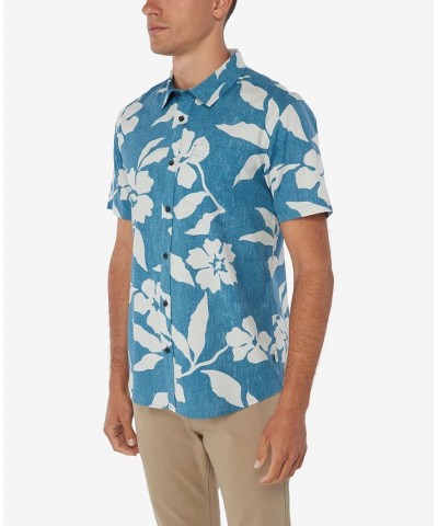 Men's Hilo Tropics Button-Up Shirt Hydro Blue $33.13 Shirts