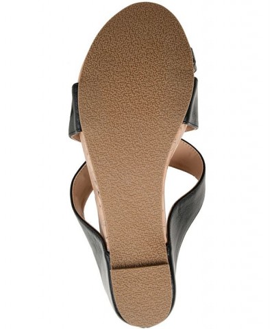 Women's Rayna Wedge Sandal Black $53.99 Shoes