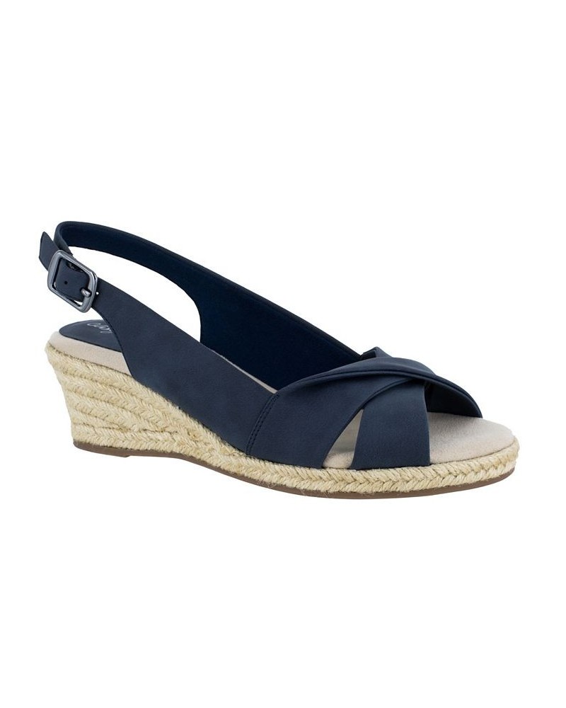 Maureen Espadrille Slingback Sandals Blue $34.50 Shoes