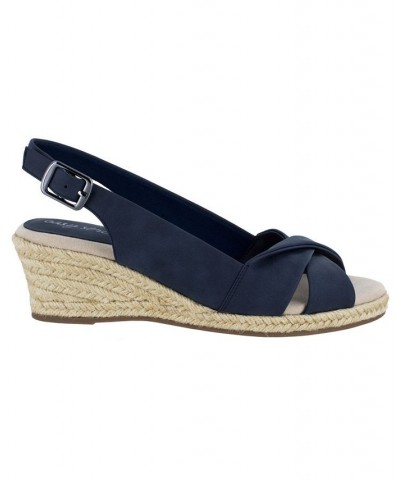 Maureen Espadrille Slingback Sandals Blue $34.50 Shoes