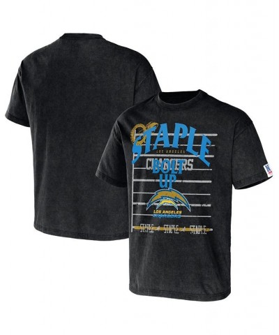 Men's NFL X Staple Black Los Angeles Chargers Gridiron Short Sleeve T-shirt $18.40 T-Shirts