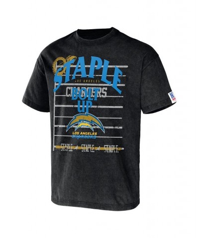 Men's NFL X Staple Black Los Angeles Chargers Gridiron Short Sleeve T-shirt $18.40 T-Shirts