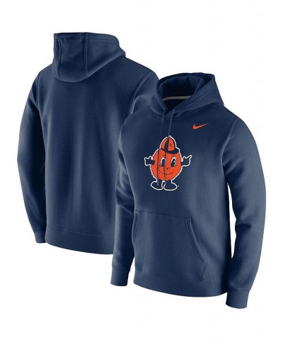 Men's Navy Syracuse Orange Vintage-Like School Logo Pullover Hoodie $39.10 Sweatshirt