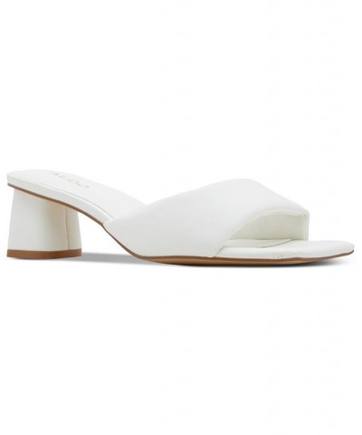 Women's Aneka Block-Heel Dress Sandals White $40.00 Shoes