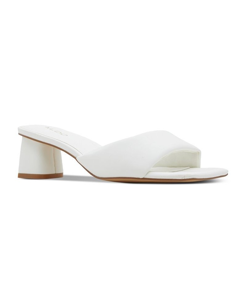 Women's Aneka Block-Heel Dress Sandals White $40.00 Shoes