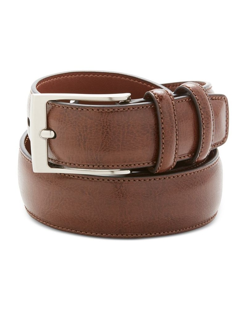 Men's Big and Tall Leather Belt Chocolate $13.12 Belts