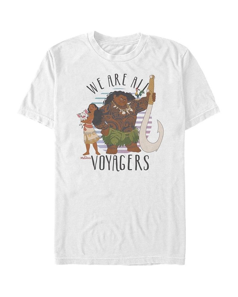 Disney Men's Moana We are all Voyagers, Short Sleeve T-Shirt White $20.99 T-Shirts